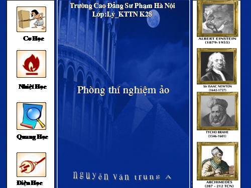 thi nghiem ao vat ly hap dan