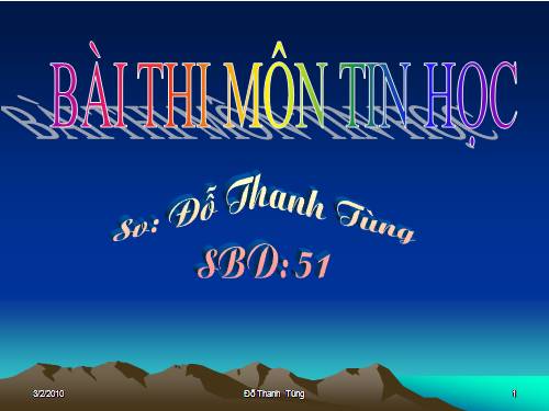 bai thi tin