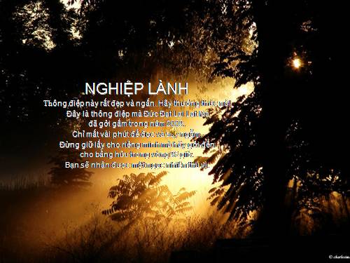 thong diep nha Phat