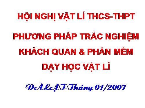 PP TNKQ - PM DH vật lý