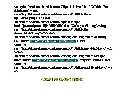 Code trang tri web