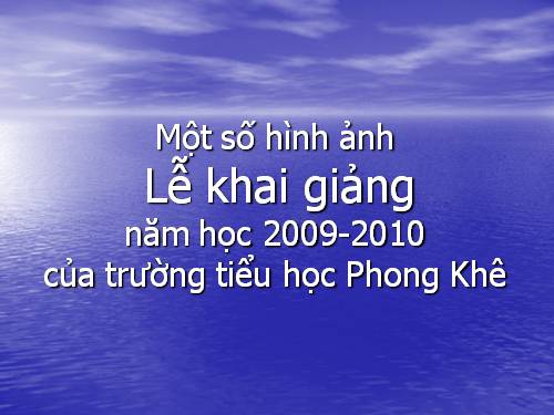 Tập ảnh: Lễ khai giảng năm học 2009-2010