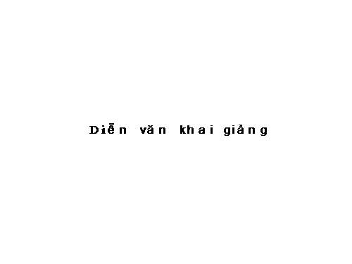 Diễn văn Khai giảng 2009