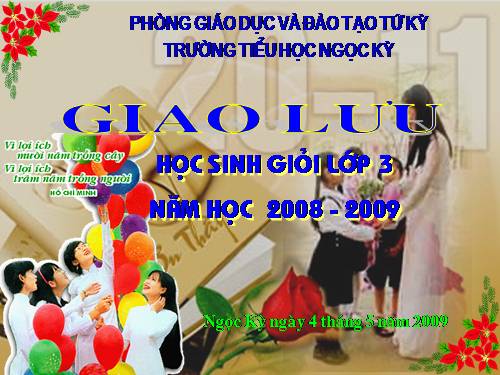 giao lưu HSG lớp 3 tháng 4