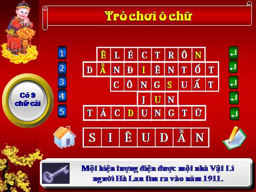 trò chơi ô chữ Lí 11NC