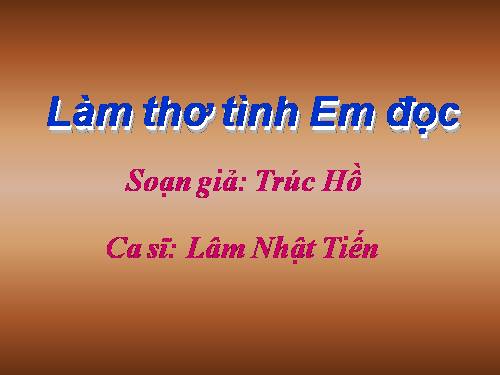 Làm thơ tình Em đọc