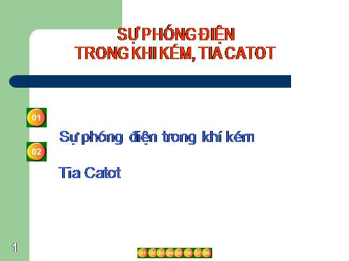 Sự phóng điện trong khí kém