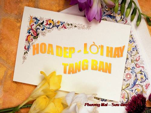 Hoa đẹp - Lời hay, tặng bạn!