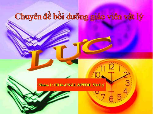 các khái niệm về lực trong chương trình vlpt