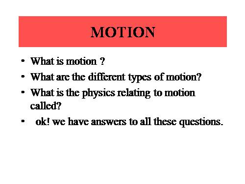 motion