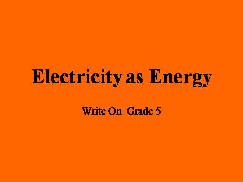 electricity