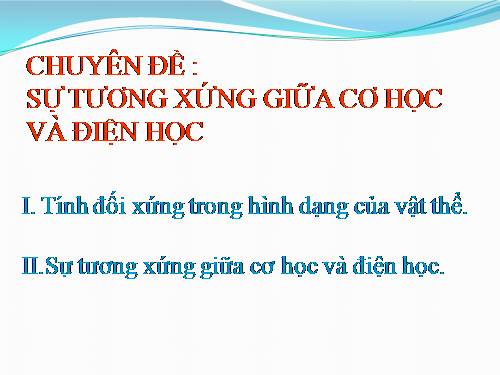 sự tương xứng cơ điện