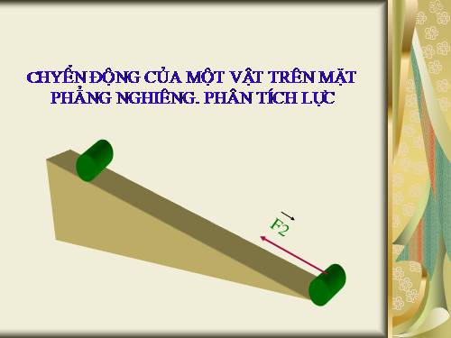 chuyen dong cua vat tren mat phang nghieng