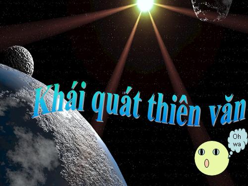 KHÁI QUÁT VỀ THIÊN VĂN