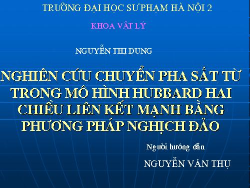 Bảo vệ khóa luận tốt nghiệp Vật lý 2007 - No 4