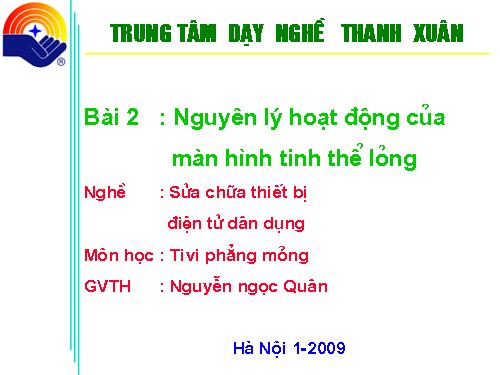 Nguyên lý làm việc của màn hình LCD