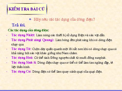 Chương II: ĐIỆN HỌC