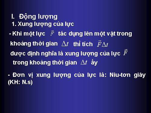 Định luật bảo toan động lượng