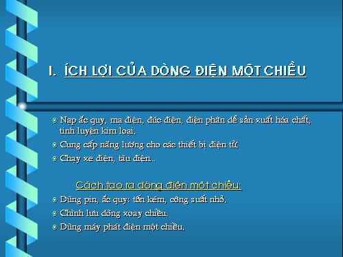 tao dong dien mọt chieu