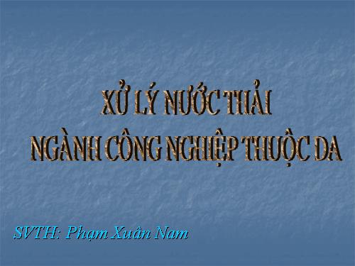 Xử lý nước thải