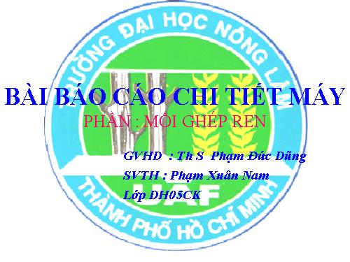 Tính Toán Mối Ghép Ren