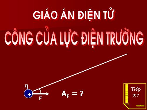 Công của lực điện trường npl