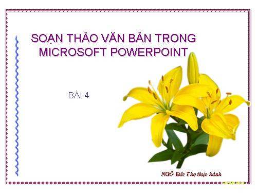 soan thao van ban trong powerpoint 2003