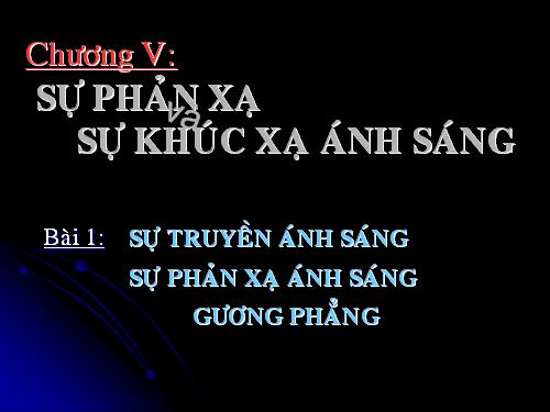 Phản Xạ Ánh Sáng- Gương Phẳng