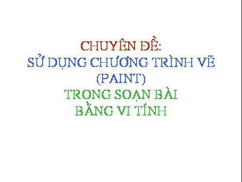 Chuyên đề PAINT