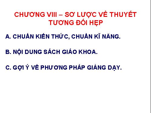 kiến thức kỹ năng từng bài chương 8 VL12 NC