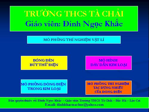 Do Dung hinh dong mot so TN chuong dien 7(Cuc Hot)