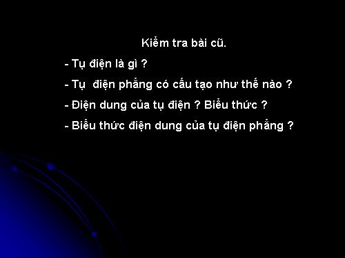 Bộ tụ điện năng lượng điện  trường trong tụ điện