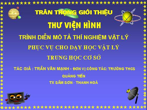 THƯ VIỆN HÌNH MÔ TẢ THÍ NGHIỆM VẬT LÝ THCS