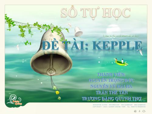 định luật KEPLER (07-08)