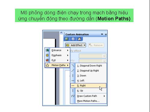 Mo phong dong dien bang hieu ung Motion Paths