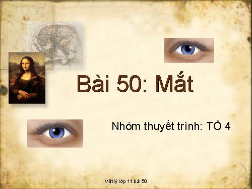 bài 50 : mắt