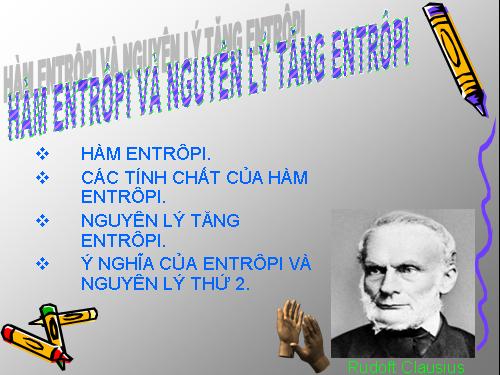 hàm entrôpi và nguyên lý tăng entrôpi