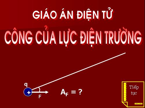 Công của lực điện trường