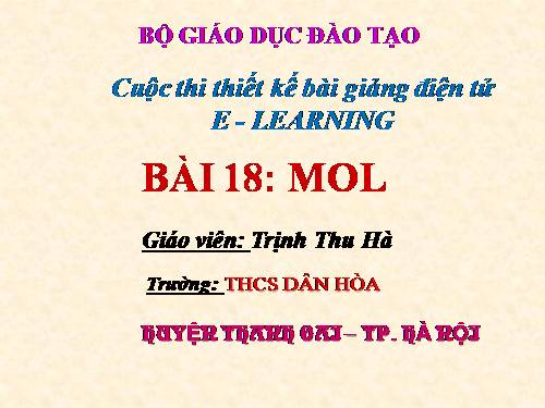 Bài 18. Mol