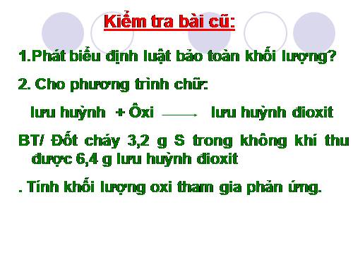 Bài 16. Phương trình hoá học