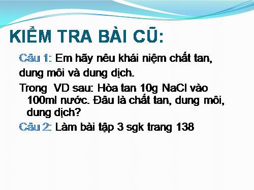 Bài 41. Độ tan của một chất trong nước