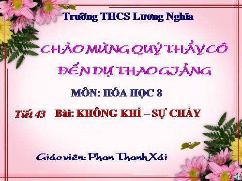 Bài 28. Không khí - Sự cháy