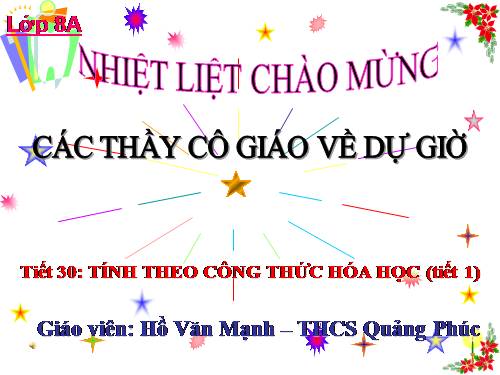 Bài 21. Tính theo công thức hoá học