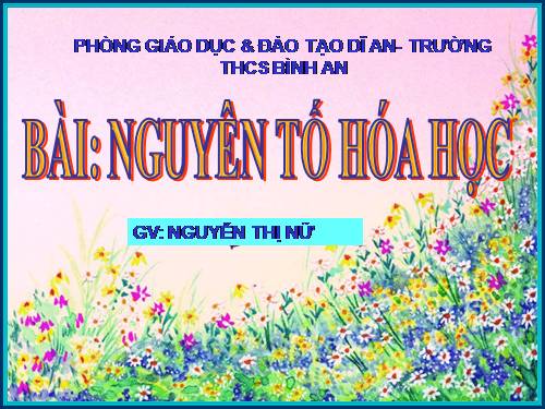 Bài 5. Nguyên tố hoá học