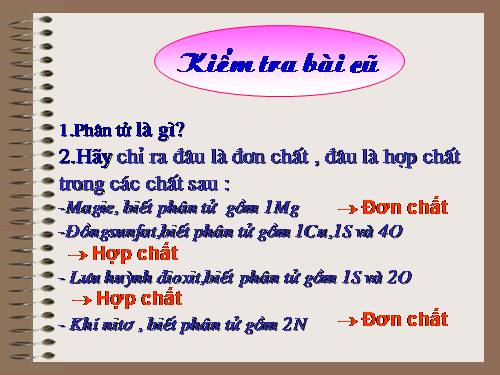 Bài 9. Công thức hoá học