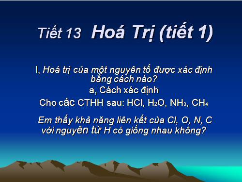 Bài 10. Hoá trị