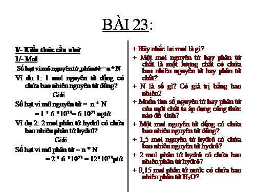 Bài 23. Bài luyện tập 4