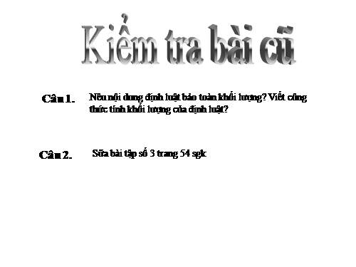 Bài 16. Phương trình hoá học