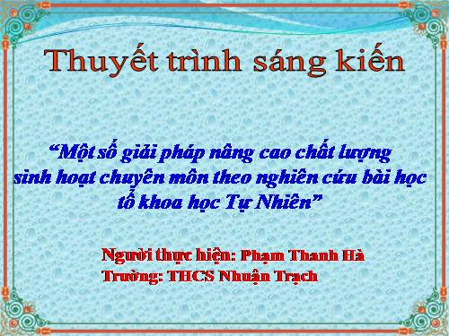 thuyết trình sáng kiến