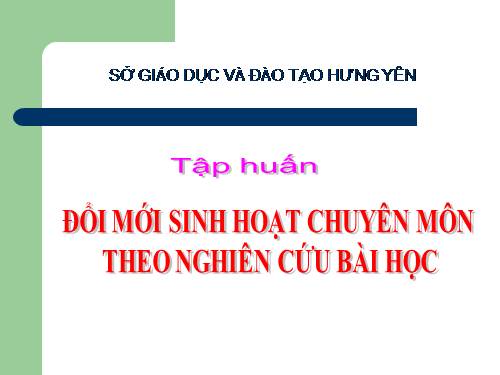 Tập huấn SHCM